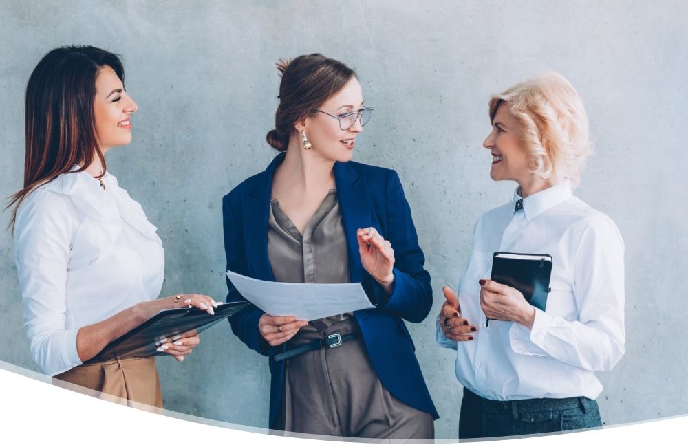 business women chatting