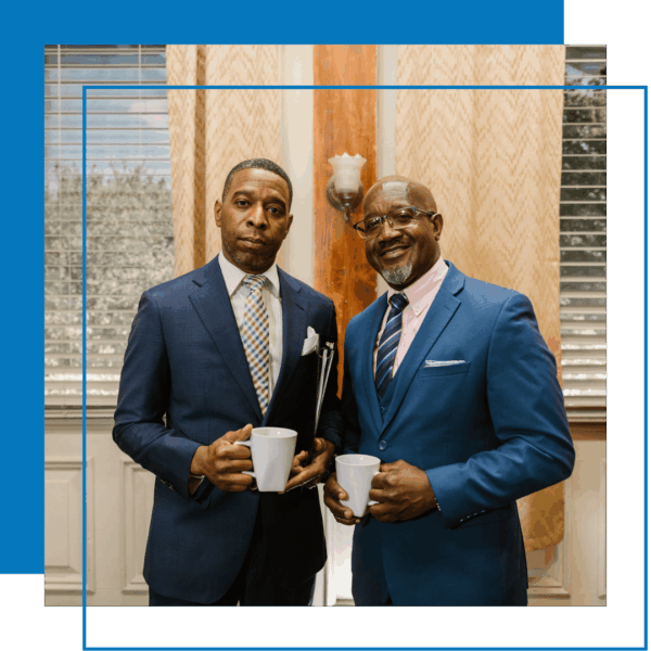 businessmen smiling