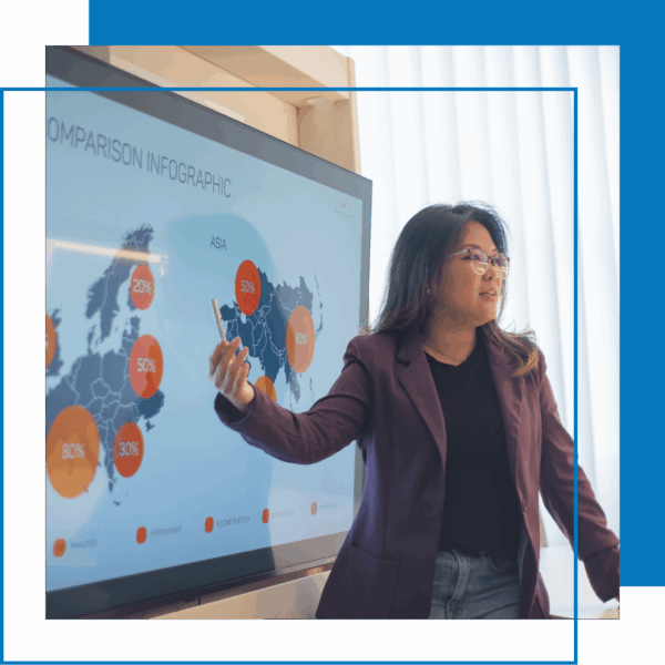 career advisor giving presentation