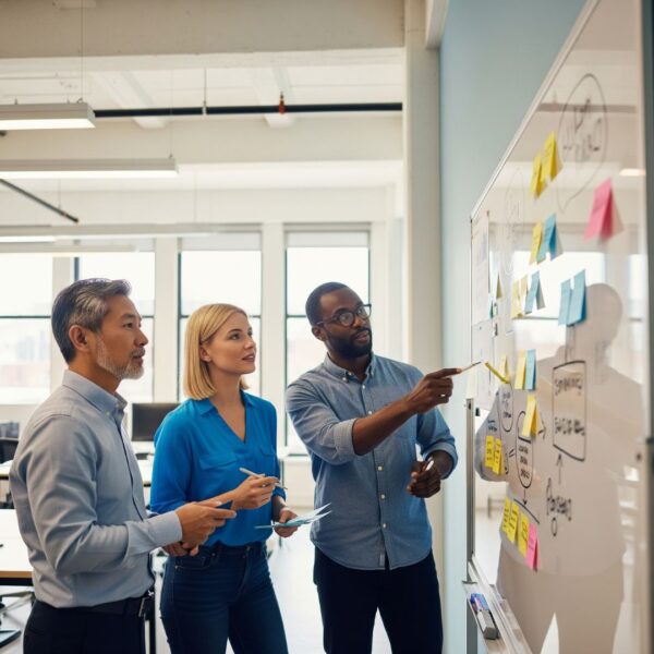 Diverse group of professionals collaborating
