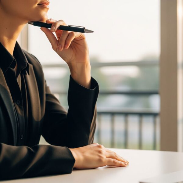 Hands preparing a professional written counter-offer document.