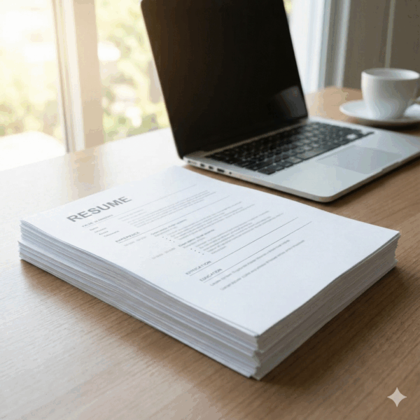 Recruiter reviewing a resume manually